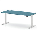 Air 800mm Deep Height Adjustable Desk With Cable Ports - Dark Teal