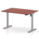 Air Lite Height Adjustable Desk With Cable Ports - Brick Red