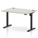 Air Lite Height Adjustable Desk With Cable Ports - Dove Grey