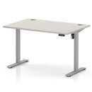 Air Lite Height Adjustable Desk With Cable Ports - Dove Grey
