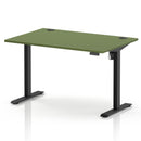 Air Lite Height Adjustable Desk With Cable Ports - Moss Green