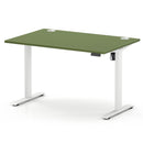 Air Lite Height Adjustable Desk With Cable Ports - Moss Green