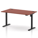 Air Lite Height Adjustable Desk With Cable Ports - Brick Red
