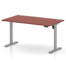 Air Lite Height Adjustable Desk With Cable Ports - Brick Red