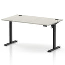 Air Lite Height Adjustable Desk With Cable Ports - Dove Grey
