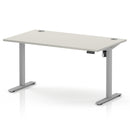 Air Lite Height Adjustable Desk With Cable Ports - Dove Grey