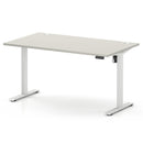 Air Lite Height Adjustable Desk With Cable Ports - Dove Grey