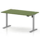 Air Lite Height Adjustable Desk With Cable Ports - Moss Green