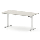 Air Lite Height Adjustable Desk With Cable Ports - Dove Grey