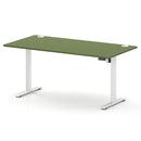 Air Lite Height Adjustable Desk With Cable Ports - Moss Green