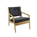 Hanna Single Seater Sofa With Wooden Frame - Grey Fabric - NWOF