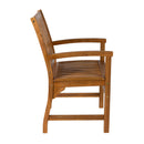 ZAP Hardy armchair shown from the side, featuring plush upholstery and wooden legs for a modern, comfortable seating option.