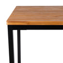 Hardy complete mid-height ZAP dining table with bison-colored table base, showing detailed close-up of the table's base and finish.