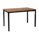 ZAP Hardy complete dining table with rectangular bison-colored surface and sturdy table base, ideal for modern dining rooms.