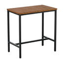 ZAP Hardy complete poseur table with rectangular top and sturdy base, ideal for modern bar or counter seating.