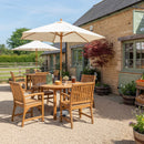ZAP Hardy round dining set with matching side chairs, featuring a square table design and comfortable seating for family meals.