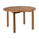 ZAP Hardy round dining table with matching armchairs, modern wood design, perfect for indoor or outdoor dining spaces
