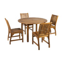 ZAP Hardy round dining table with matching side chairs set, featuring wooden legs and upholstered seats for a stylish dining space.