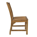 ZAP Hardy side chair with wooden frame and cushioned seat, shown from a side view.