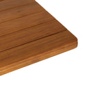 Close-up of the ZAP Hardy slatted table top showing wooden slats and natural finish for outdoor furniture.