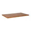 Rectangular Hardy slatted table top by ZAP, showing durable wooden slats suitable for outdoor or patio furniture.