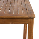 Close-up of the ZAP Hardy dining table showcasing its 140x80cm wooden tabletop with detailed craftsmanship.