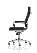 Hawkes Black Leather Chrome Frame Executive Chair - NWOF
