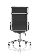 Hawkes Black Leather Chrome Frame Executive Chair - NWOF