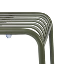 Green Henley stacking side chair by ZAP with pine wood legs and a modern, minimalist design.