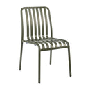 Green pine Henley stacking side chair by ZAP with a modern design and wooden legs, perfect for dining or seating areas.