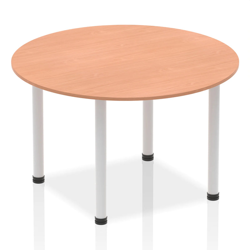 Impulse Round Table With Post Leg - Beech