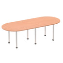Impulse Boardroom Table With Post Leg - Beech - NWOF