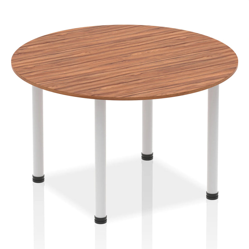 Impulse Round Table With Post Leg - Walnut