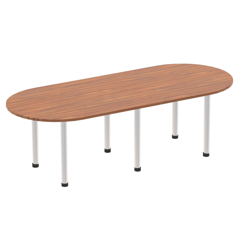 Impulse Boardroom Table With Post Leg - Walnut - NWOF