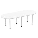Impulse Boardroom Table With Post Leg - White - NWOF