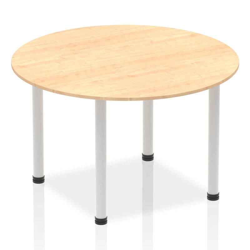 Impulse Round Table With Post Leg - Maple