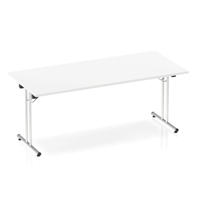 Impulse Folding Rectangular Table - White
