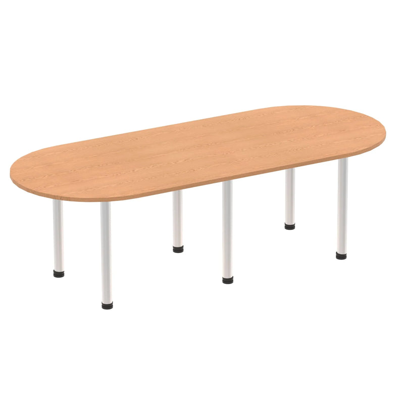 Impulse Boardroom Table With Post Leg - Oak - NWOF