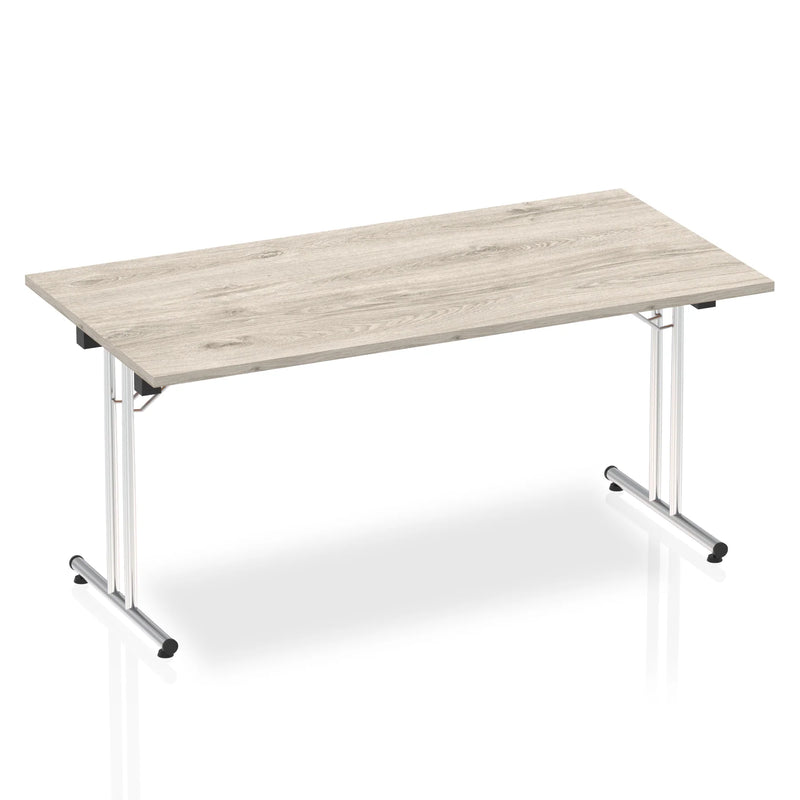 Impulse Folding Rectangular Table - Grey Oak