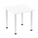 Impulse Square Table With Post Leg - White - NWOF