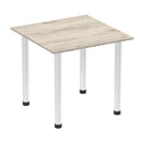 Impulse Square Table With Post Leg - Grey Oak - NWOF