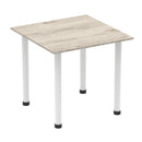 Impulse Square Table With Post Leg - Grey Oak - NWOF
