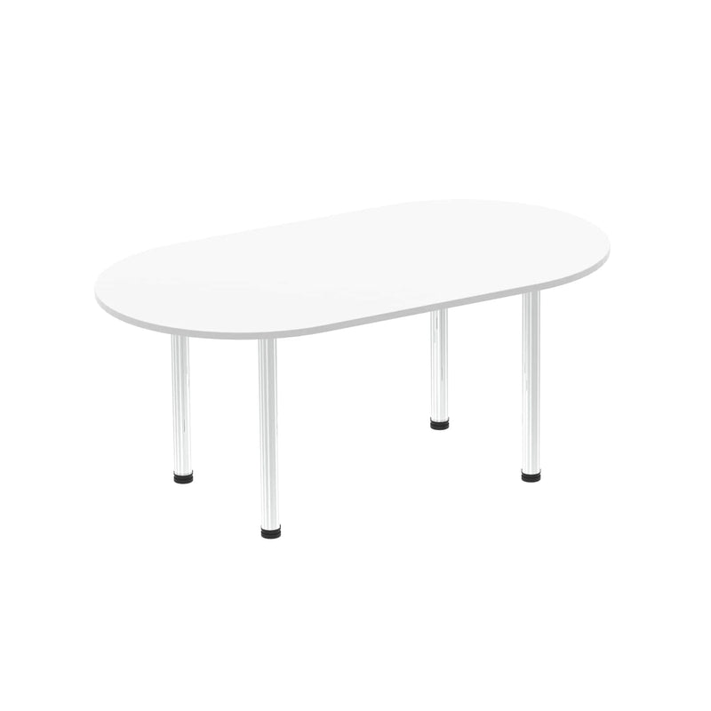 Impulse Boardroom Table With Post Leg - White - NWOF