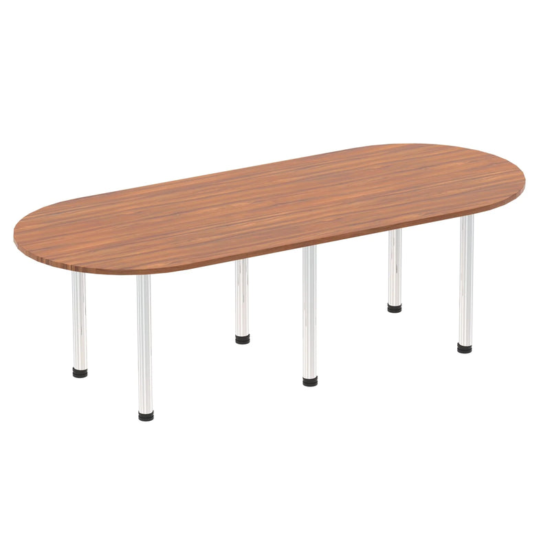 Impulse Boardroom Table With Post Leg - Walnut - NWOF