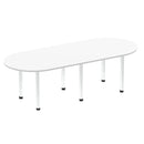 Impulse Boardroom Table With Post Leg - White - NWOF