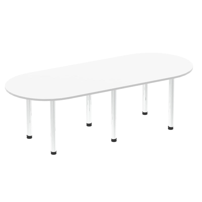 Impulse Boardroom Table With Post Leg - White - NWOF