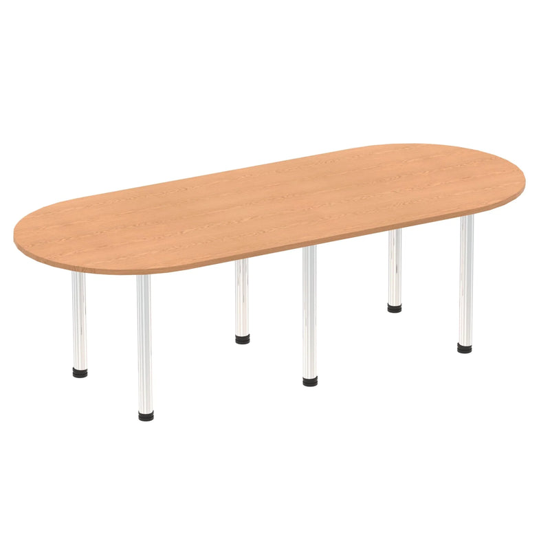 Impulse Boardroom Table With Post Leg - Oak - NWOF