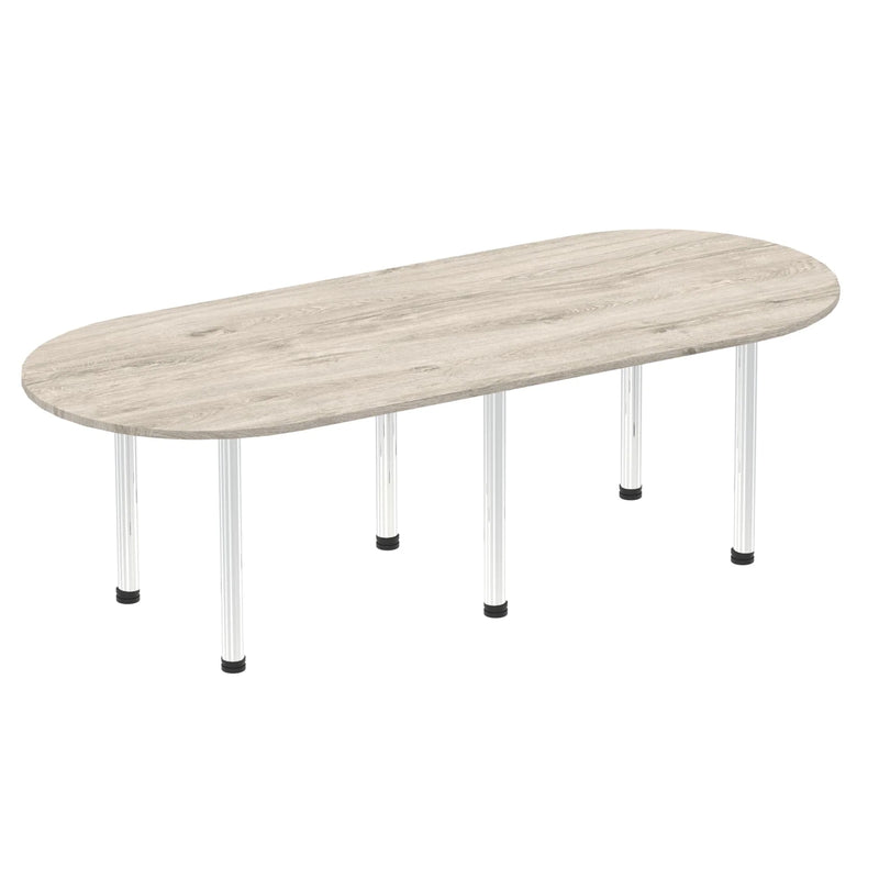 Impulse Boardroom Table With Post Leg - Grey Oak - NWOF