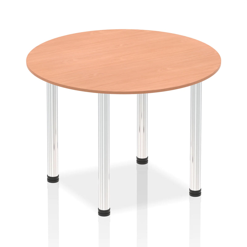 Impulse Round Table With Post Leg - Beech
