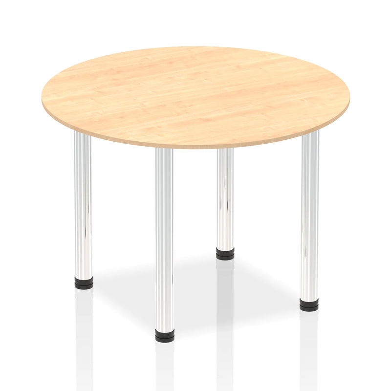 Impulse Round Table With Post Leg - Maple
